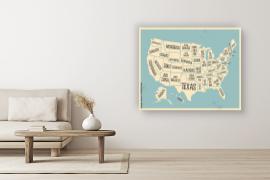 Retro mapa USA