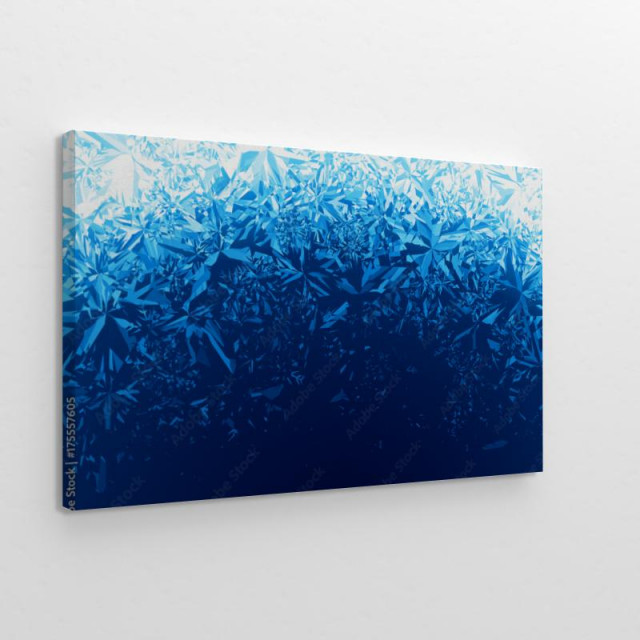 Obraz na płótnie Zimowy niebieski szron