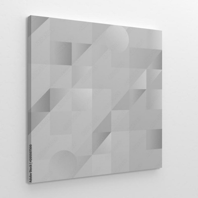 Abstrakcyjne kwadraty w bieli i czerni obraz