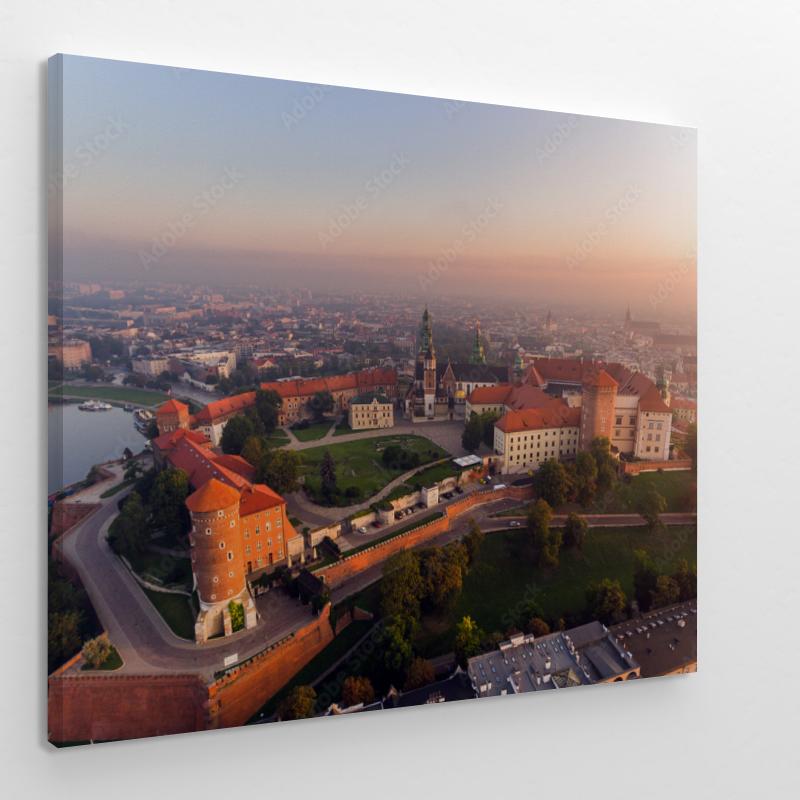 Widok z lotu ptaka Zamek Królewski na Wawelu