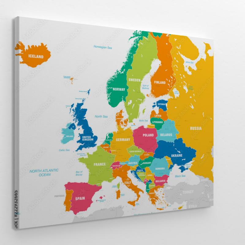 Mapa Europy w kolorze