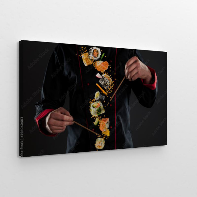 Obraz na płótnie Miksowanie sushi