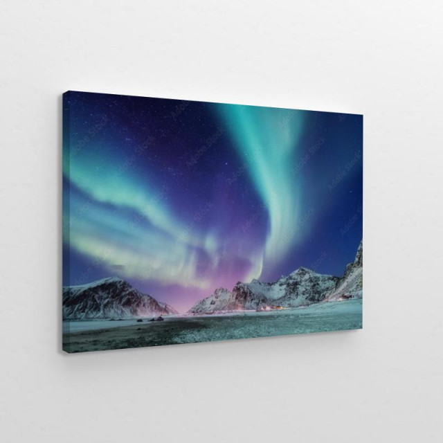 Aurora borealis on the Lofoten obraz