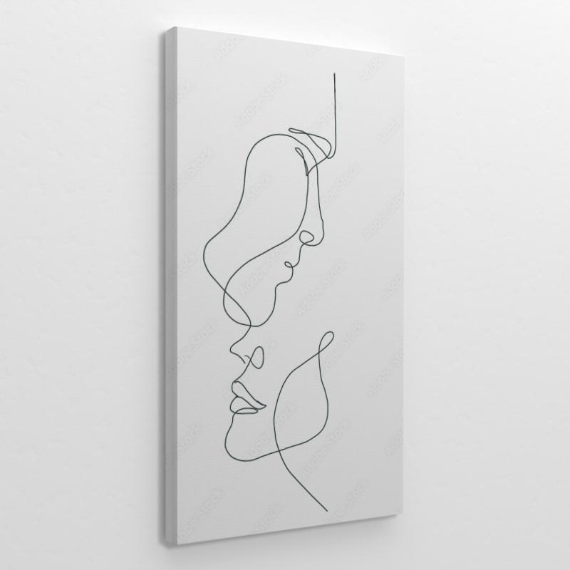 Twarze para oneline art obraz