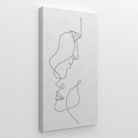 Twarze para oneline art obraz