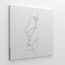 Twarze para oneline art obraz
