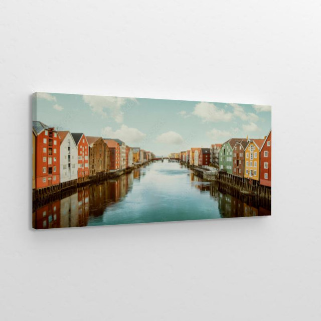 Obraz na płótnie Panorama of Trondheim Norway
