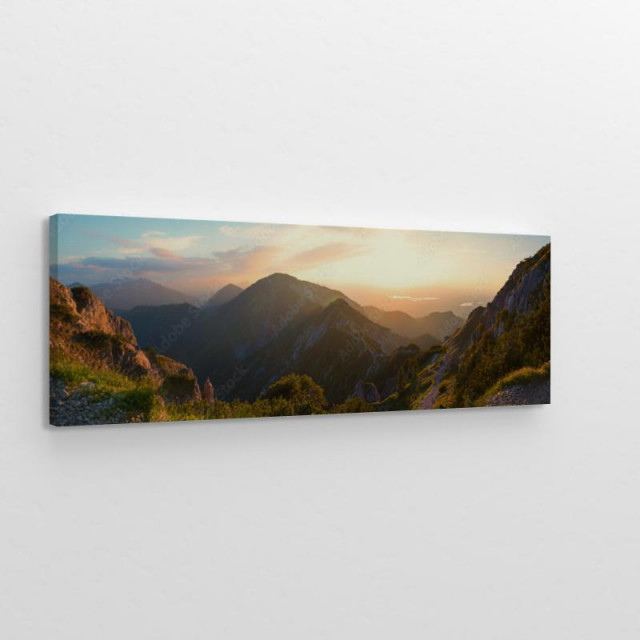 Obraz na płótnie Panorama górska w Alpach