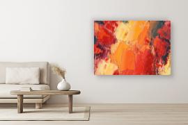 Hand drawn oil painting on obraz