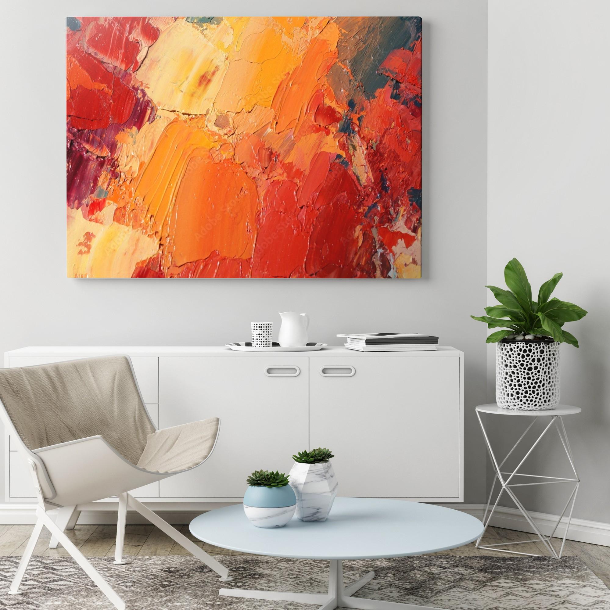 Hand drawn oil painting on obraz