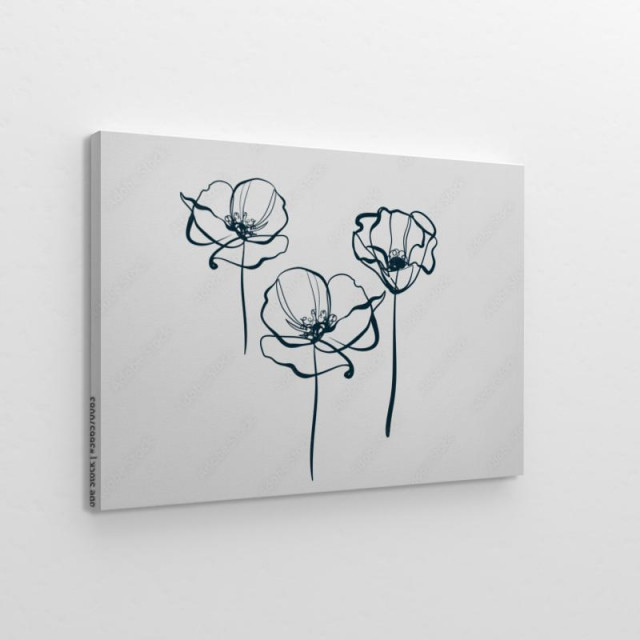 Obraz na płótnie Rysunek szkic kwiatów