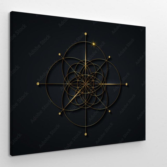Obraz na płótnie Gold Sacred Geometry Seed