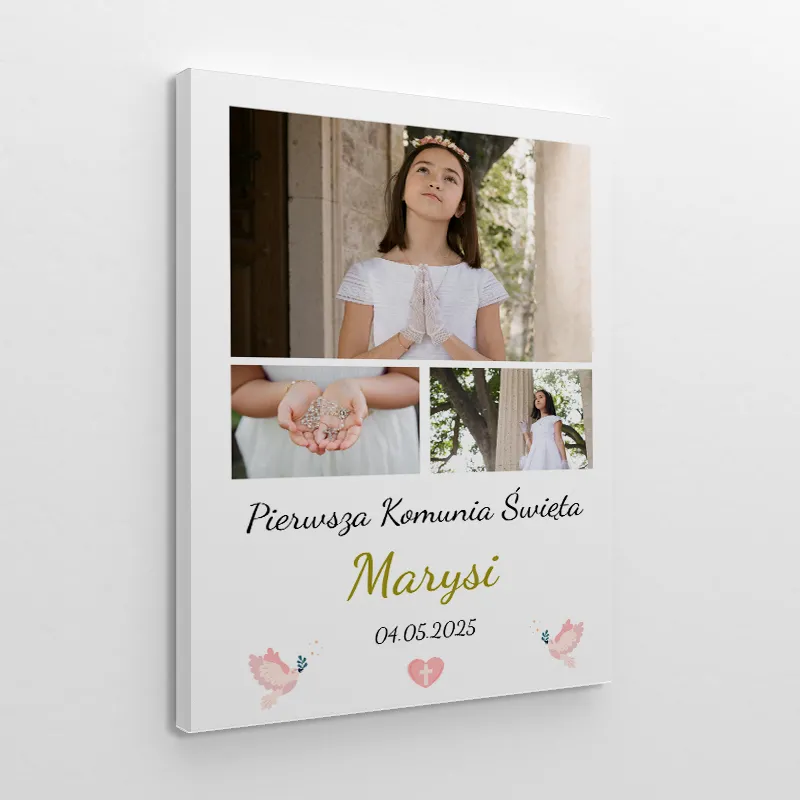 pamiatka-pierwszej-komunii-swietej-dla-dziewczynki-kolaz-zdjec-z-dedykacja