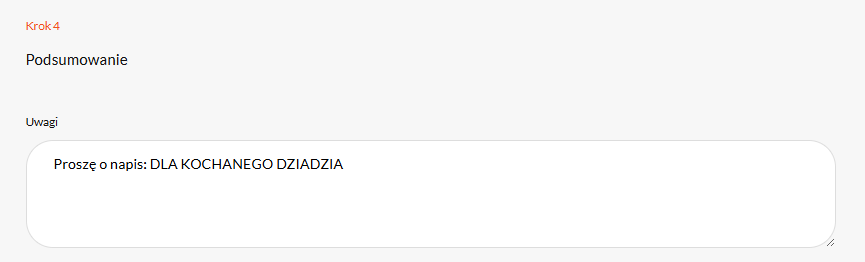 uwagi do zam&oacute;wienia bobraz