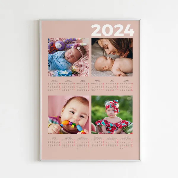 Plakat kalendarz ze zdjęciami