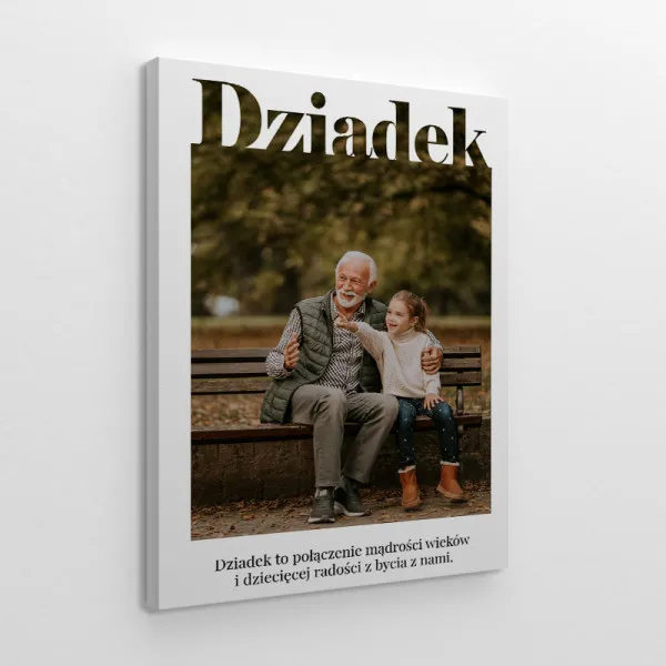 kolaż dla dziadka z dedykacją i napisem dziadek