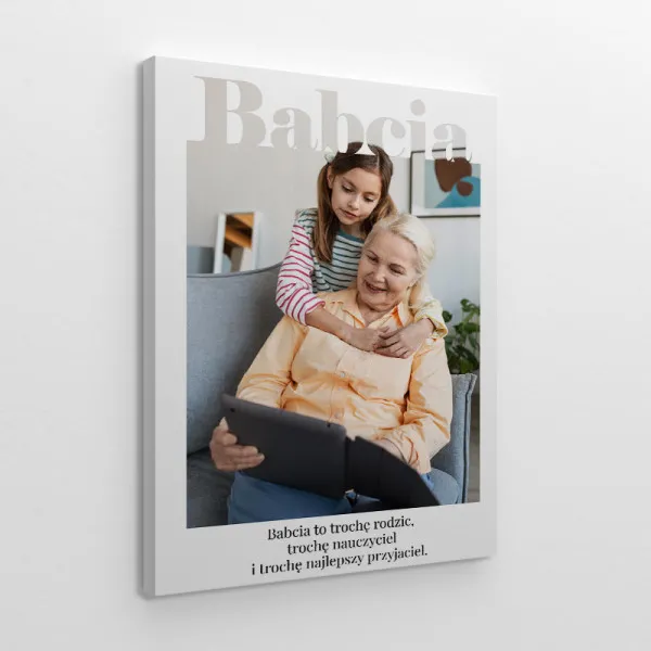 kolaż dla babci z dedykacją i napisem "babcia"