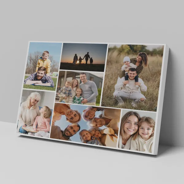 Kolaż na płótnie 7 zdjęć personalizowany