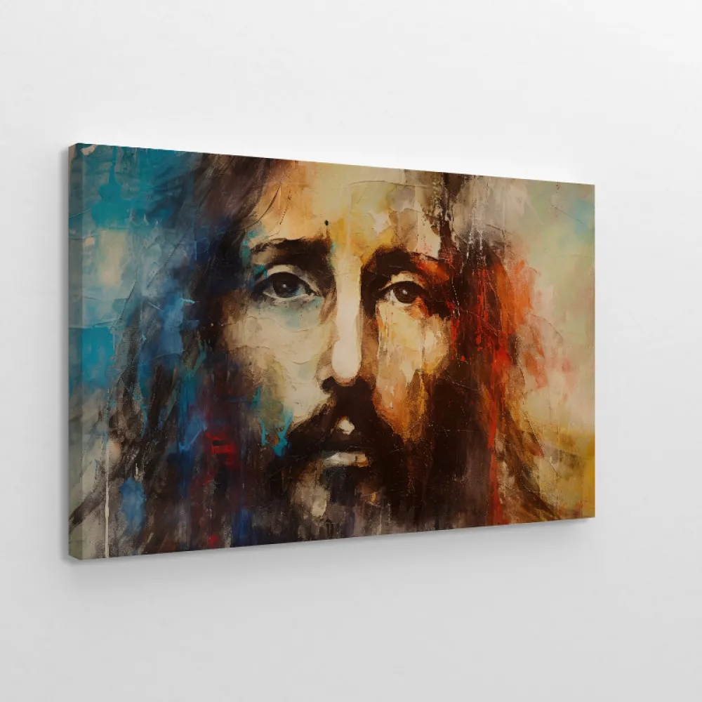 Całun Jezusa Chrystusa efekt farby obraz