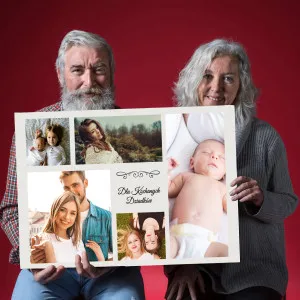 Prezent na Dzień Babci i Dziadka – obraz na płótnie ze zdjęcia